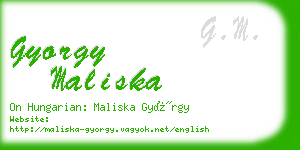 gyorgy maliska business card